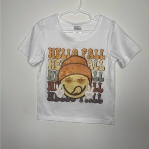 Kids White 'Hello Fall' Graphic T-Shirt